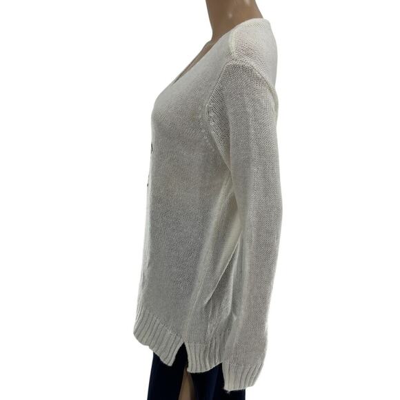 Wooden Ships Snow White Tailgate Season Football Sweater S/M - Picture 7 of 10